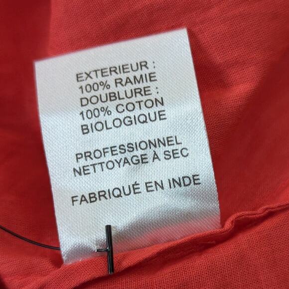 SEA New York Frida Off The Shoulder Smocked Midi Dress Coral Poppy XXS - Picture 13 of 14